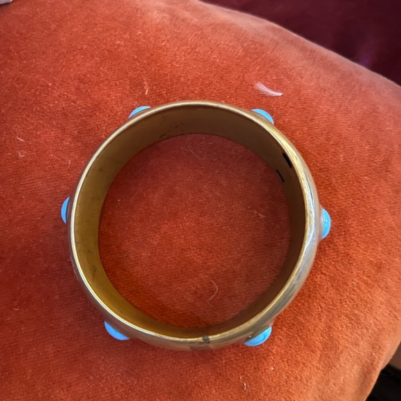 Southwestern Turquoise and Bronze studded bracelet - Picture 2 of 2